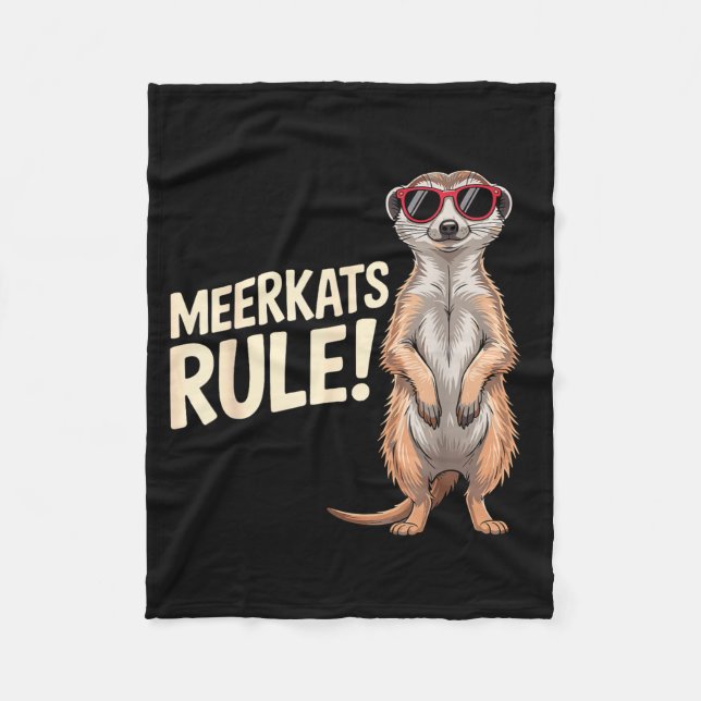 Erdmännchen-Design für Männer Frauen Kinder Zoowär Fleecedecke (Vorderseite)