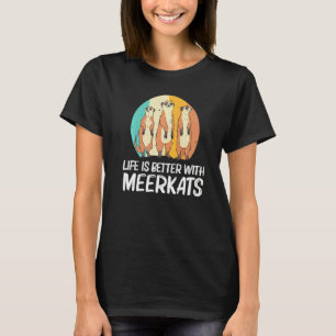 Erdmännchen Für Männer Frauen Retro Wildtiere Zoo T-Shirt
