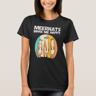 Erdmännchen Für Männer Frauen Retro Wildtiere Zoo  T-Shirt