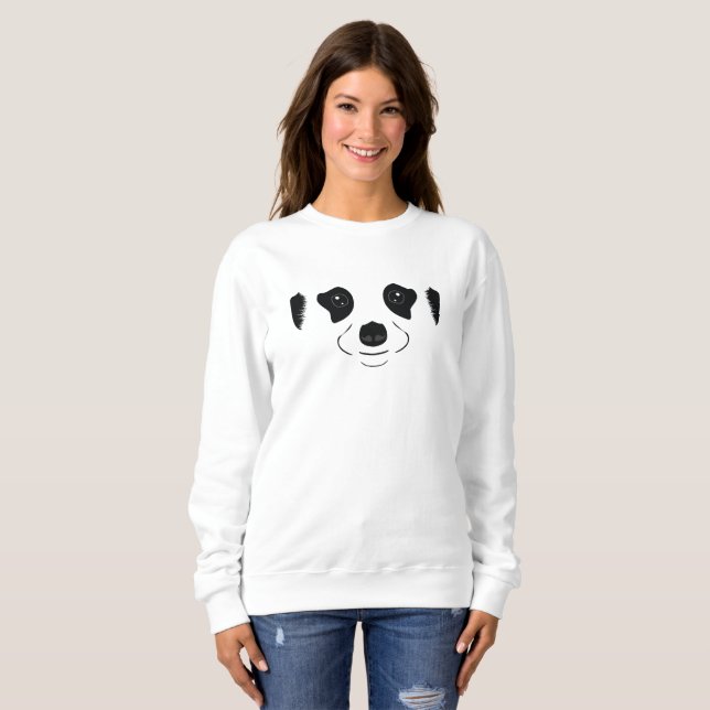 Erdmännchen-Gesichtssilhouette Sweatshirt (Vorne ganz)