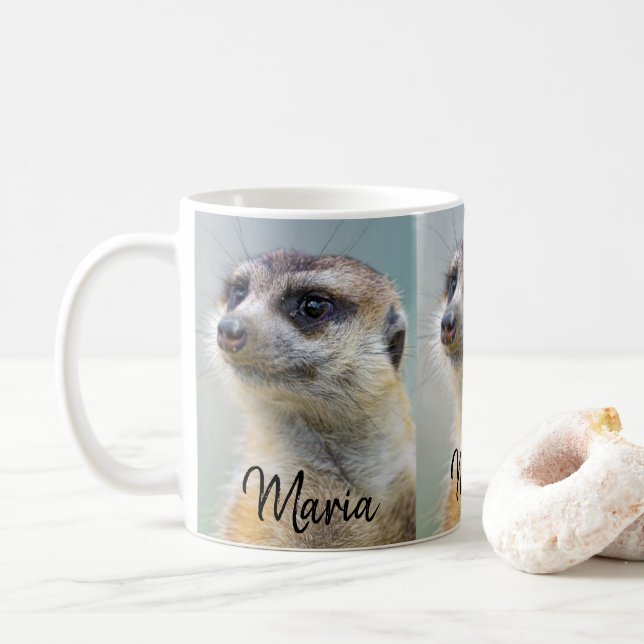 Erdmännchen Grün Tasse (Mit Donut)