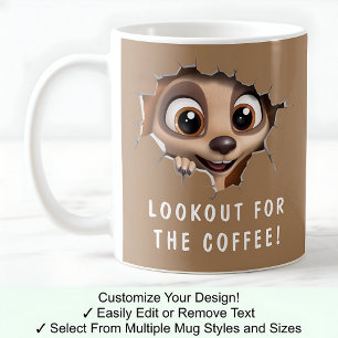 Erdmännchen in einer Tasse! Neuheit für Erdmännche Kaffeetasse