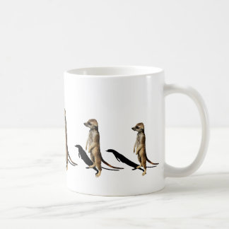 Erdmännchen in Reihe Kaffeetasse