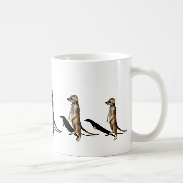 Erdmännchen in Reihe Kaffeetasse (Rechts)