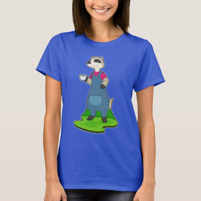 Erdmännchen Kaffeetasse T-Shirt (Vorderseite)