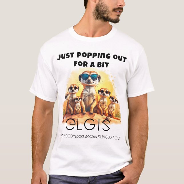 Erdmännchen mit Sonnenbrille - Welt-Erdmännchen-Ta T-Shirt (Vorderseite)