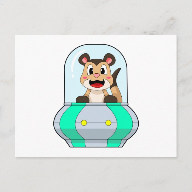 Erdmännchen mit U-Boot Postkarte (Vorderseite)