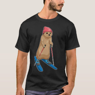 Erdmännchen Skifahrer Ski T-Shirt