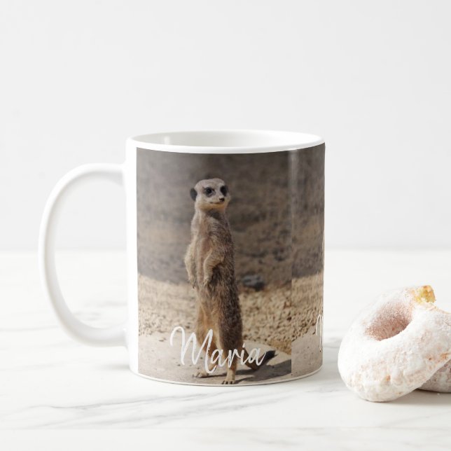 Erdmännchen-Tasse Kaffeetasse (Mit Donut)