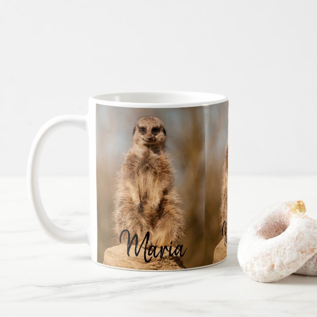 Erdmännchen-Tasse Kaffeetasse (Mit Donut)