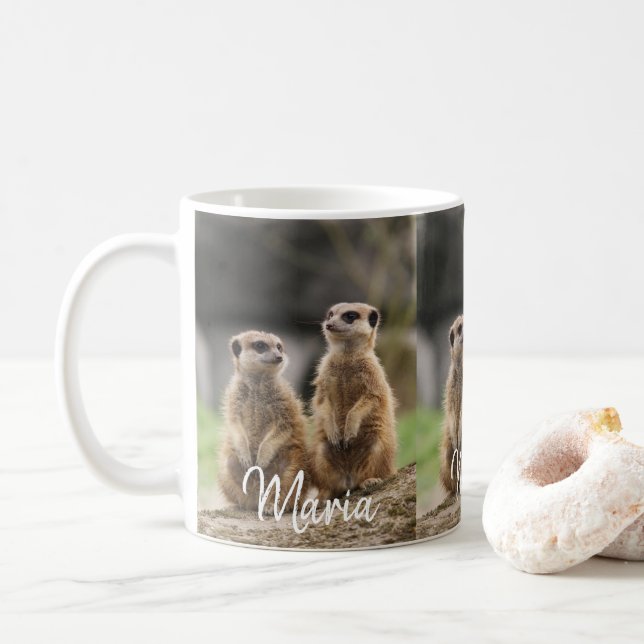 Erdmännchen-Tasse Kaffeetasse (Mit Donut)