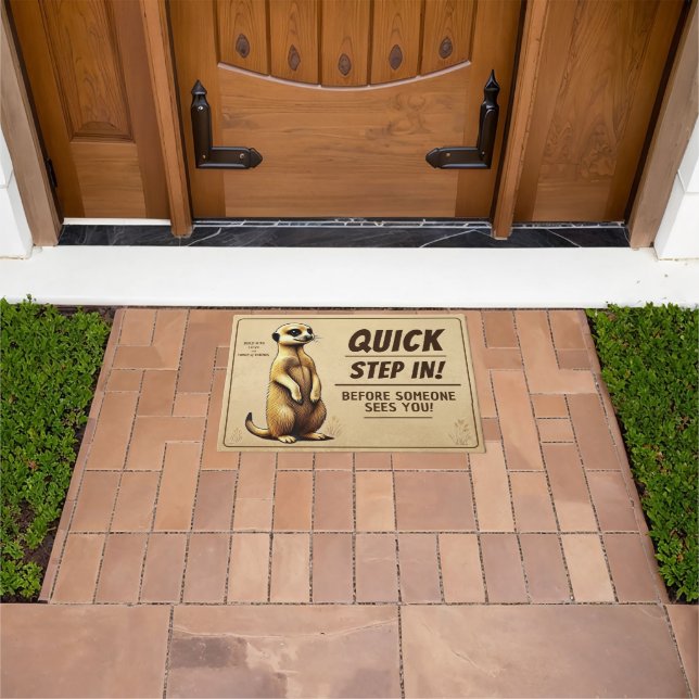 Erdmännchen Willkommensgruß für charmante Familien Fußmatte (Außenbereich)