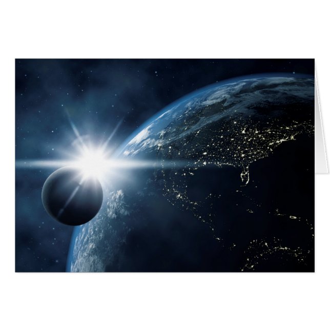 Erdmond und Sonne (Vorderseite (Horizontal))