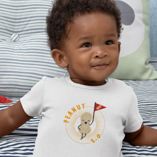 Erdnuss 2.0 - Lächelnde Erdnuss mit Erdnuss-Flag T Baby Strampler