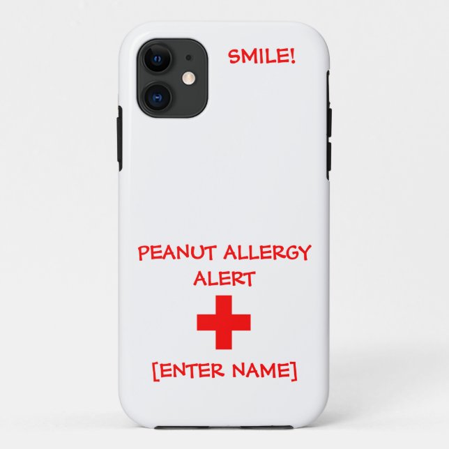 Erdnuss-Allergie-Alarm iPhone Fall Case-Mate iPhone Hülle (Rückseite)