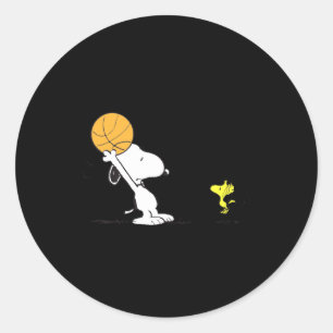 Erdnuss-Basketball-T-Shirt Runder Aufkleber