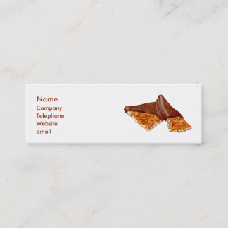 Erdnuss Brittle Business Card Mini Visitenkarte