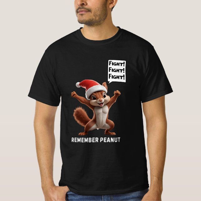 Erdnuss Eichhörnchen Gerechtigkeit MAGA Weihnachte T-Shirt (Vorderseite)