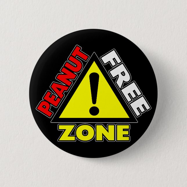 Erdnuss-Freihafengebiet (Erdnuss-Allergie) Button (Vorderseite)