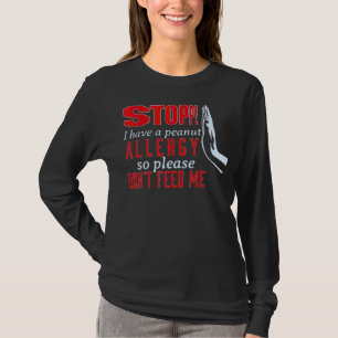 Erdnuss Lebensmittelallergie Warnhinweis T-Shirt