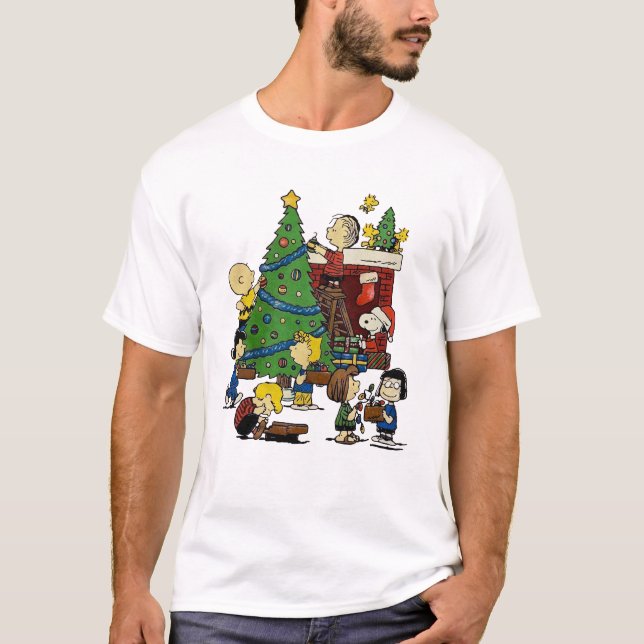 Erdnuss Snoopy Weihnachten T-Shirt (Vorderseite)
