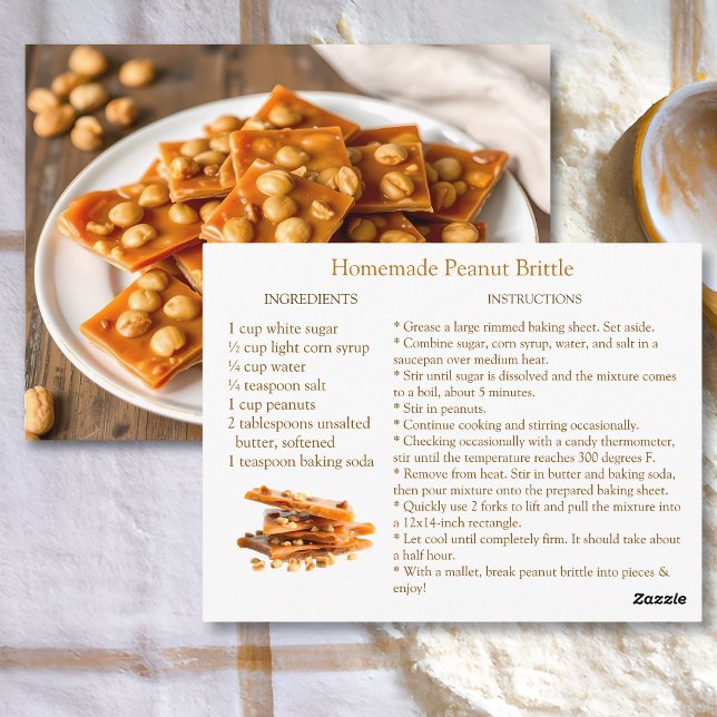 Erdnuss-Splitter-Rezept  Postkarte (Von Creator hochgeladen)
