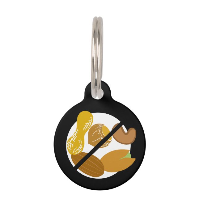 Erdnuss-u. Baum-Nuss-Allergie-Kindernotkontakt Tiermarke (Vorderseite)