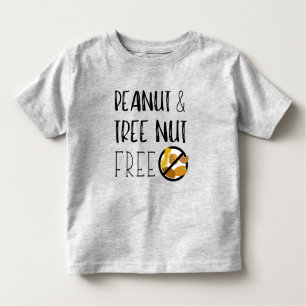 Erdnuss und BaumNut-frei Symbol Nut Allergie Alert Kleinkind T-shirt
