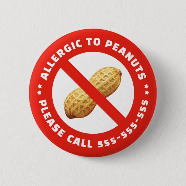 Erdnussallergie  button (Vorderseite)