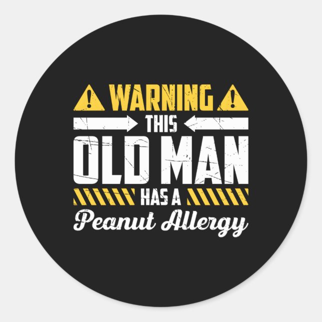 Erdnussallergie für Erdnussallergie Runder Aufkleber (Vorderseite)