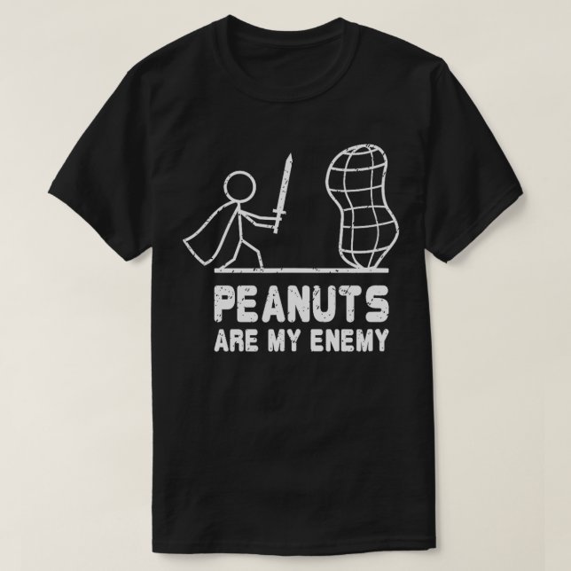 Erdnussallergie-Geschenk Funny Beklemmend Bewussts T-Shirt (Design vorne)