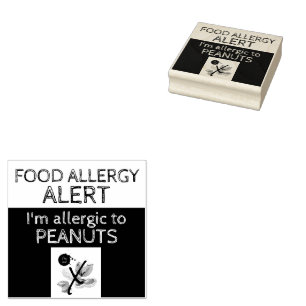 Erdnussallergie Gummistempel