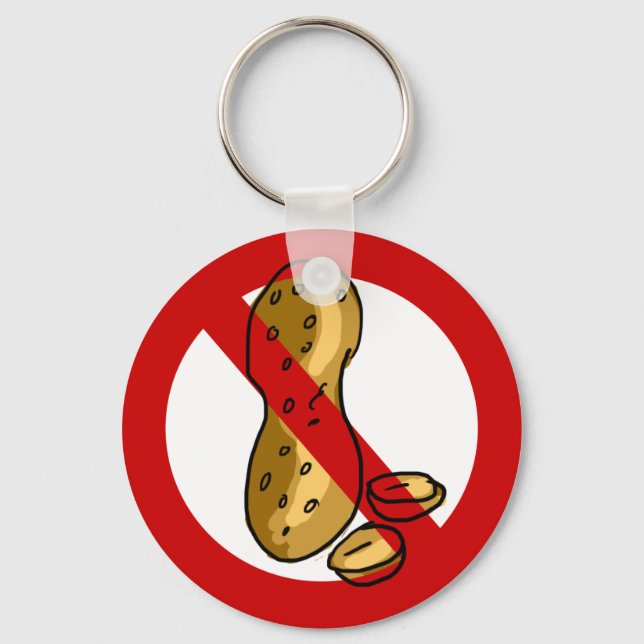 Erdnussallergie Schlüsselanhänger (Vorderseite)