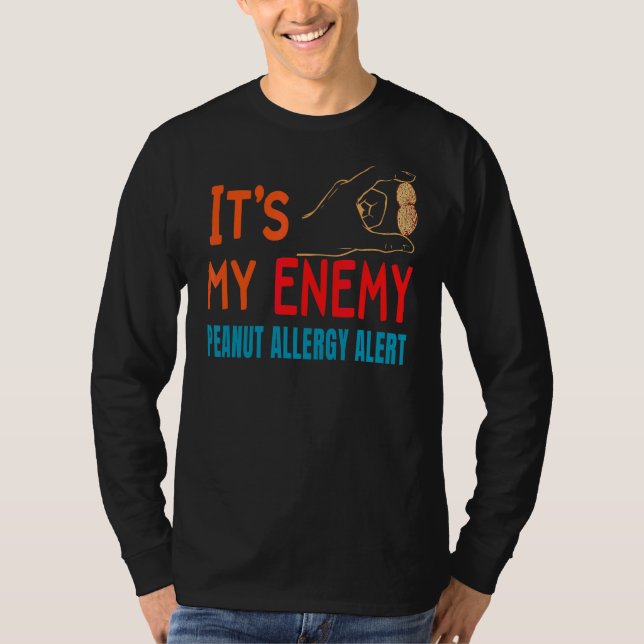 Erdnussallergie Warnhinweis 1 T-Shirt (Vorderseite)