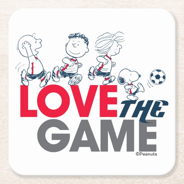 Erdnussbande - Liebe Rechteckiger Pappuntersetzer (Vorderseite)