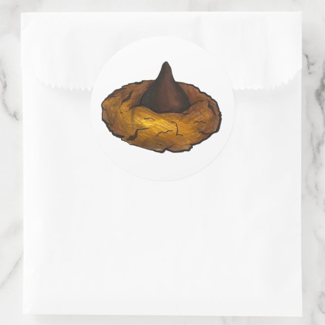 Erdnussbutter Blossom Weihnachtskoch Backkost Runder Aufkleber (Tasche)