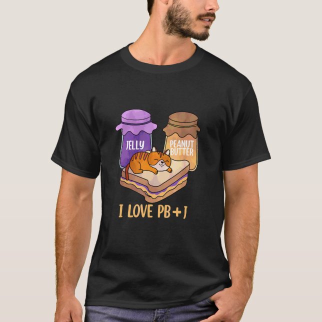 Erdnussbutter-Gelee-Katze T-Shirt (Vorderseite)