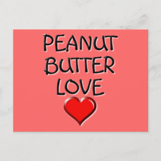 Erdnussbutter-Liebe Postkarte