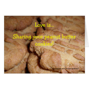 Erdnussbutter-Plätzchen-Rezept-Karte