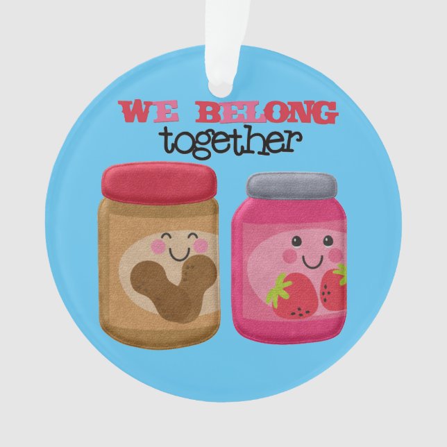 Erdnussbutter u. Gelee-Weihnachtsverzierung Ornament (Vorderseite)