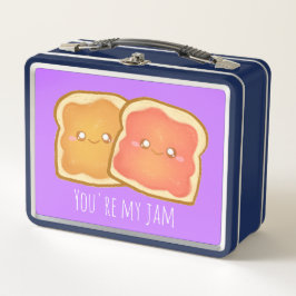 Erdnussbutter und Erdbeere Jelly Toast Metall Brotdose