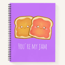 Erdnussbutter und Erdbeere Jelly Toast Notizbuch