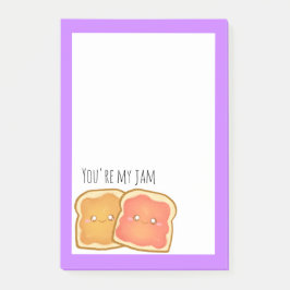 Erdnussbutter und Erdbeere Jelly Toast Post-it Klebezettel