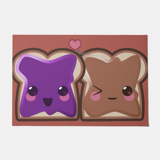 Erdnussbutter und Gelee-Liebe Fußmatte (Vorderseite)