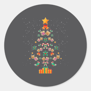 Erdnussbutter Und Gelee Pb & J Weihnachtsbaum Runder Aufkleber