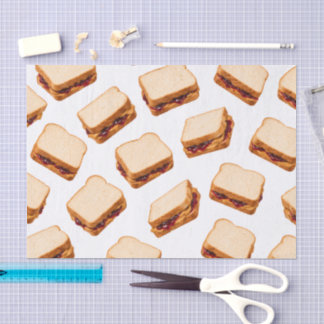 Erdnussbutter- und Gelee-Sandwich Seidenpapier
