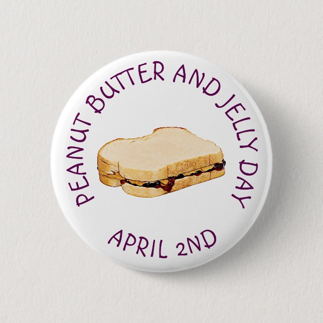 Erdnussbutter und Jelly Day 2. April Button (Vorderseite)