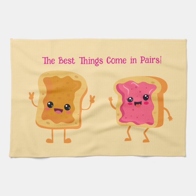 Erdnussbutter und Jelly Geschirrtuch (Horizontal)