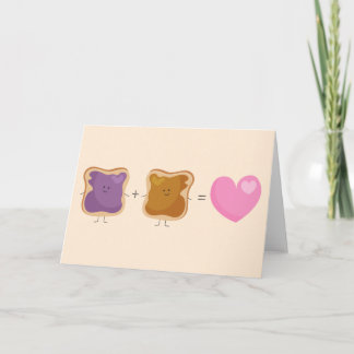 Erdnussbutter und Jelly-Liebe Karte