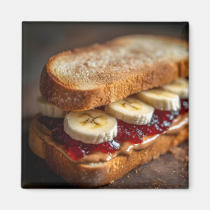 Erdnussbutter- und Traubengelee-Sandwich Magnet